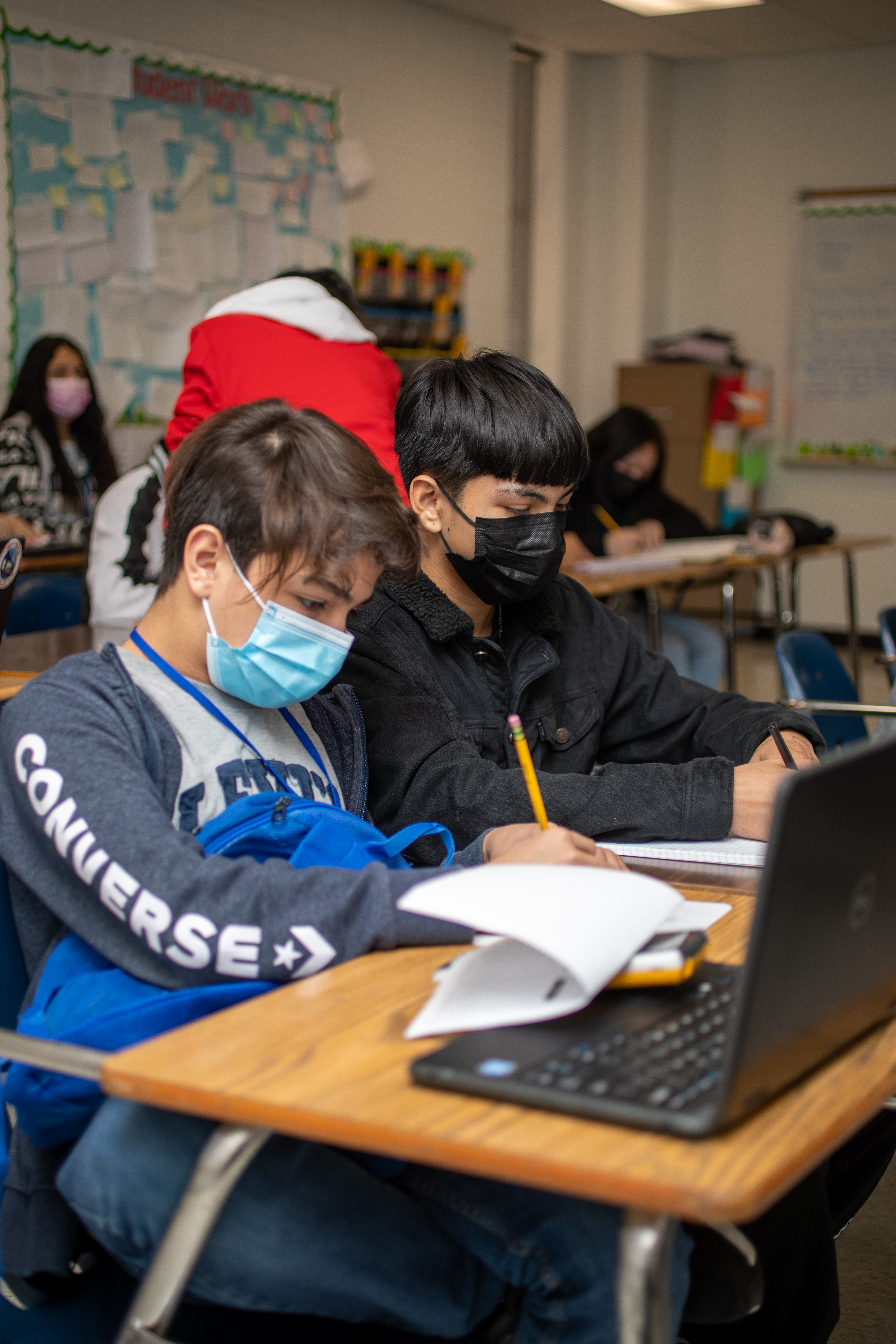 two students learning together